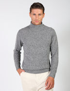 Mouliné wool turtleneck sweater 