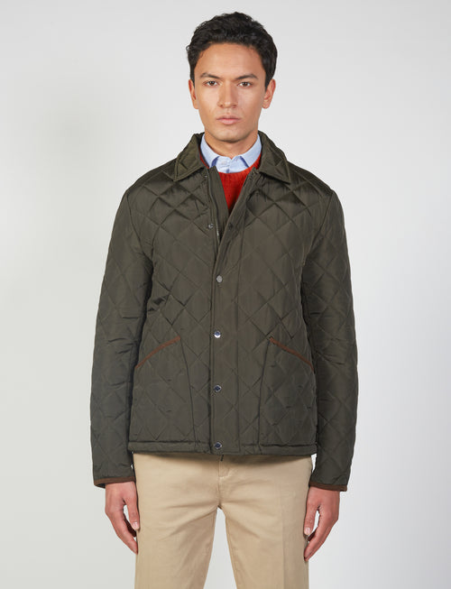 Padded jacket with diamond quilting 