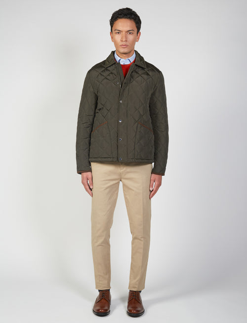 Padded jacket with diamond quilting 