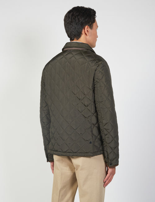 Padded jacket with diamond quilting 