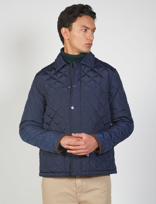 Padded jacket with diamond quilting 