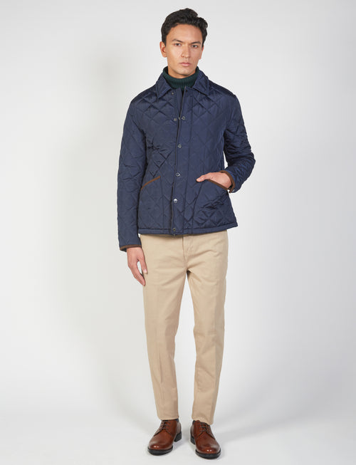 Padded jacket with diamond quilting 