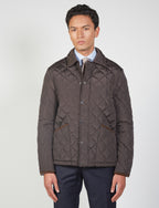 Padded jacket with diamond quilting 