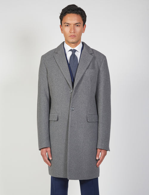 Cappotto regular in misto lana|Colore:Antracite