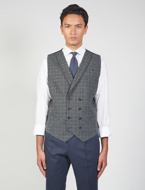 Houndstooth Wool Vest 