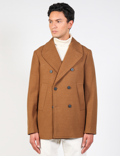 Cappotto corto doppiopetto |Colore:Cammello