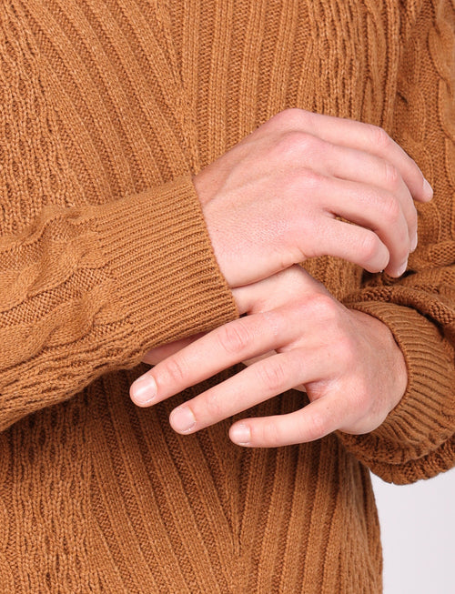 Maglia girocollo trama spigata