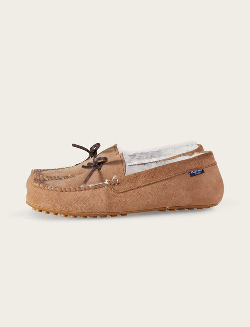 Solid color suede slippers 
