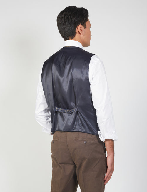 Houndstooth Wool Vest 