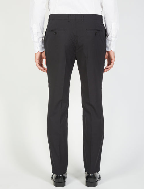 Pantaloni classici in tinta unita |Colore:Nero