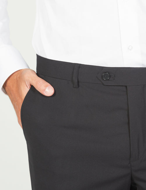 Pantaloni classici in tinta unita |Colore:Nero