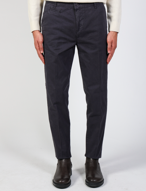 Pantaloni basici in tessuto twill |Colore:Blu