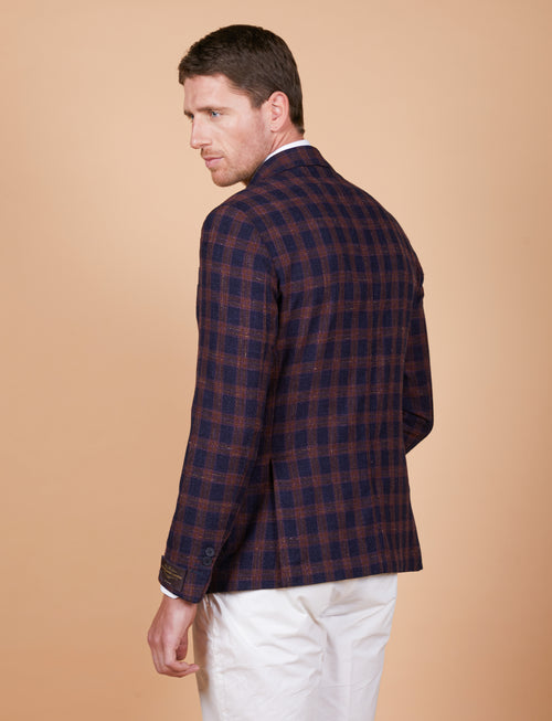 Giacca quadri in lana, seta, lino Vitale Barberis