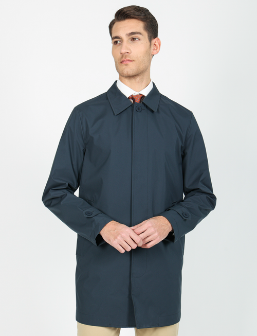 Unlined trench coat in technical fabric 