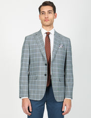 Giacca fantasia galles in tessuto nido d'ape