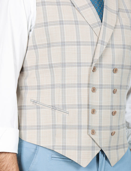 Gilet fantasia galles doppiopetto