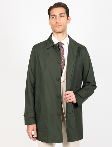 Unlined trench coat in technical fabric 