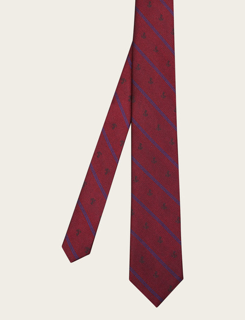 Regimental Anchor Silk Tie 