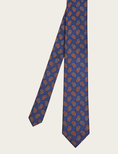 Cravatta in seta con paisley