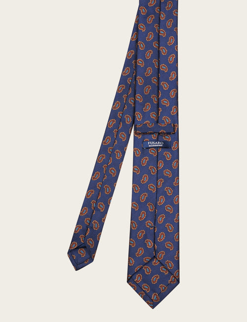 Cravatta in seta con paisley