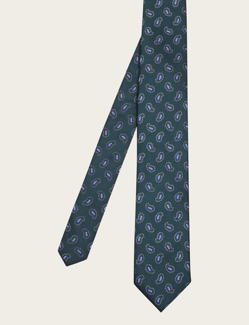 Cravatta in seta con paisley