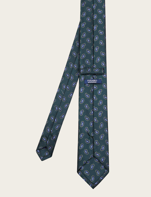 Cravatta in seta con paisley