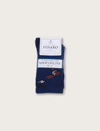 Ski pattern cotton socks 