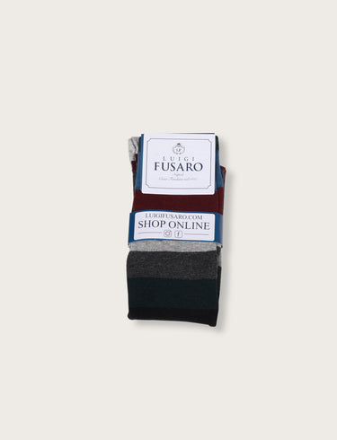 Calzini in cotone a righe larghe_luigi fusaro