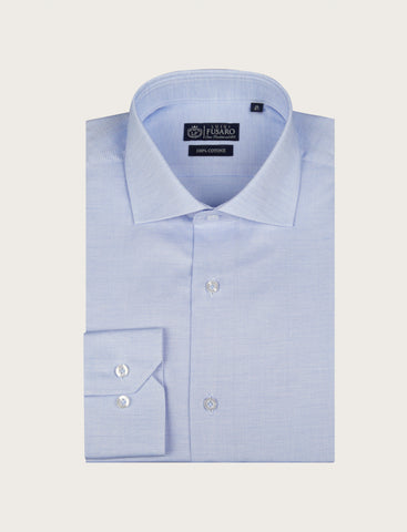 Tone-on-tone micro-pattern cotton shirt 