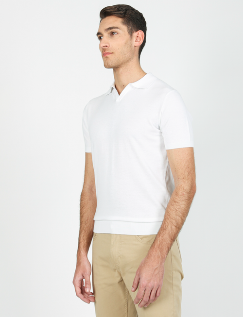 Polo a V in cotone leggero