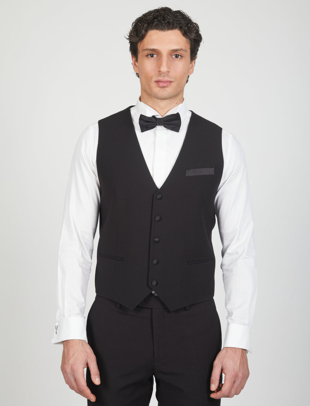 Gilet cerimonia con dettagli in raso
