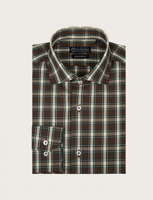 Camicia in cotone fantasia check