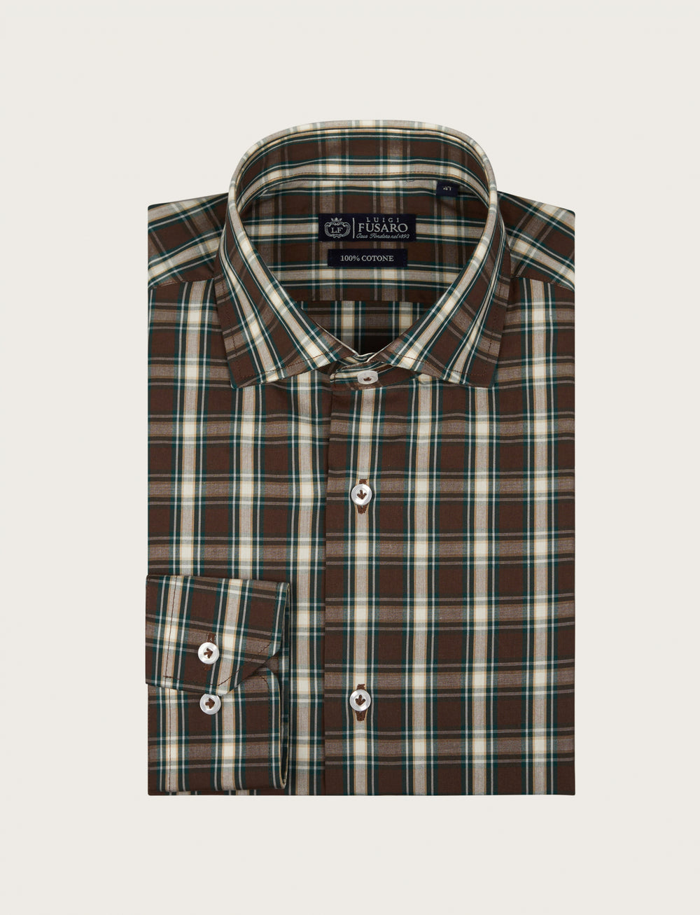 Check pattern cotton shirt 