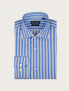 Camicia in cotone a righe bicolore