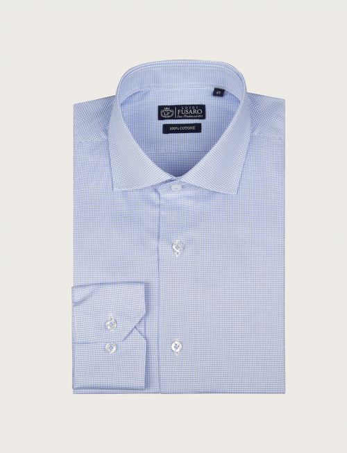 Camicia in cotone pied de poule