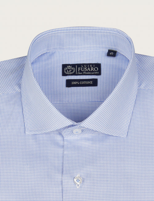 Camicia in cotone pied de poule