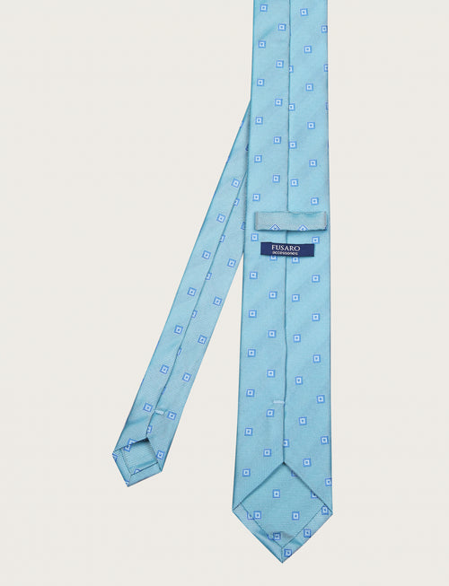 Cravatta in seta con pattern geometrico