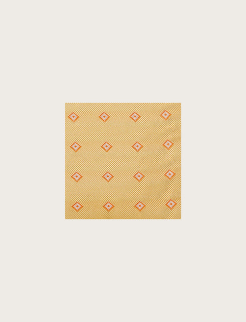Pochette in seta con pattern geometrico