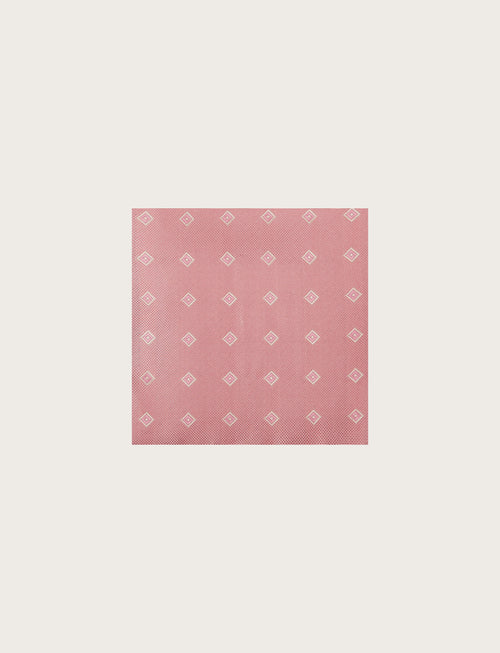 Pochette in seta con pattern geometrico