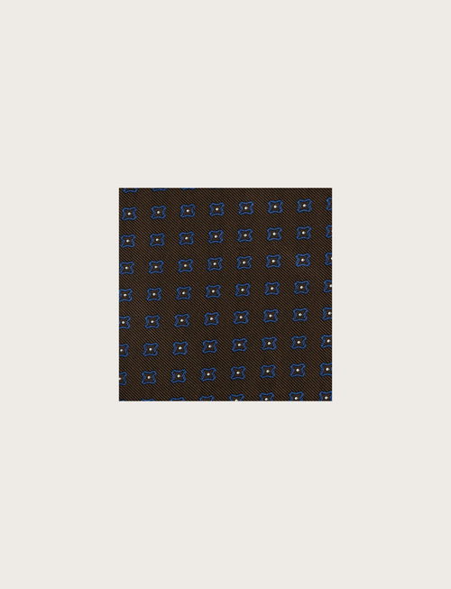 Pochette in seta geometrica a fiore