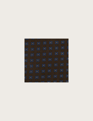 Pochette in seta geometrica a fiore