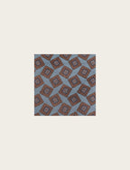 Pochette in seta fantasia geometrica a quadri