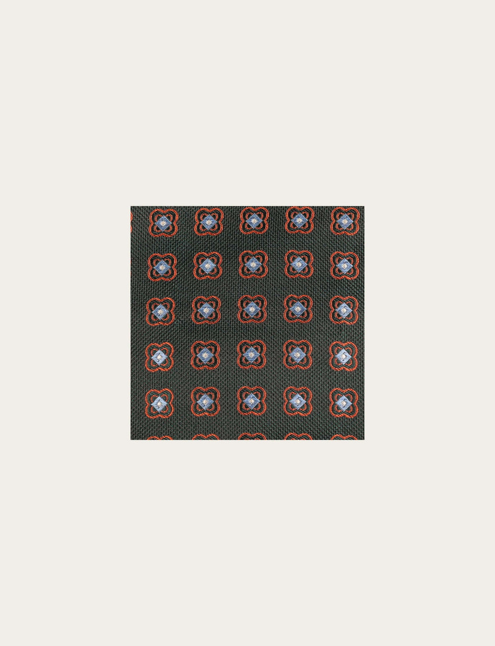 Silk clutch bag with geometric floral design 