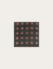 Pochette in seta disegno geometrico floreale