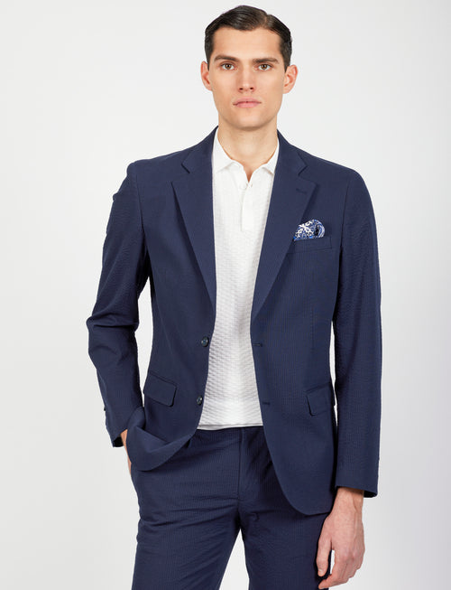 Giacca in cotone goffrato