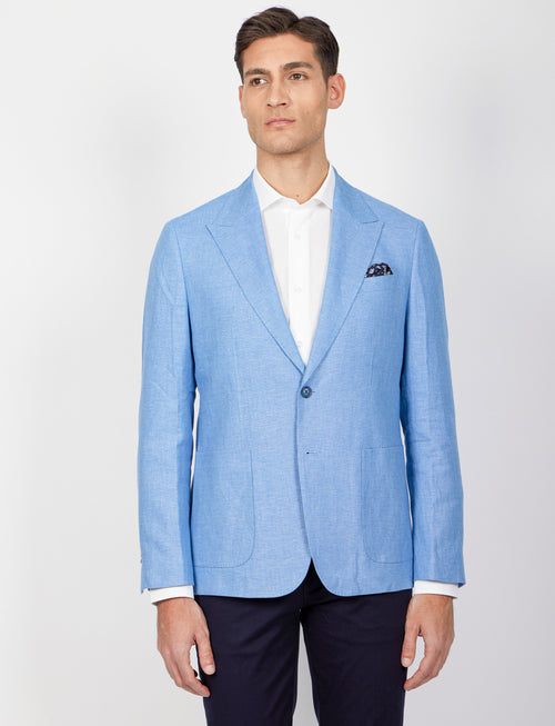 Giacca cotone e lino dobby