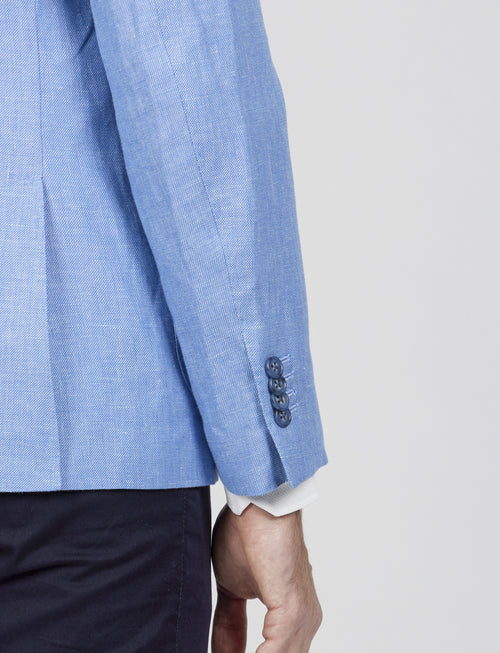 Giacca cotone e lino dobby