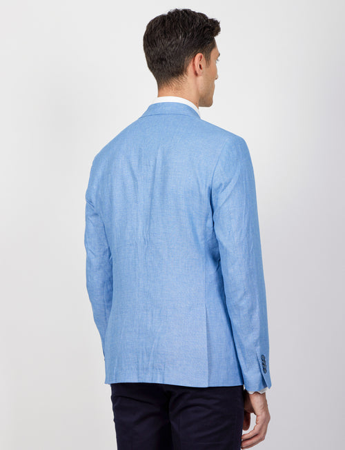 Giacca cotone e lino dobby