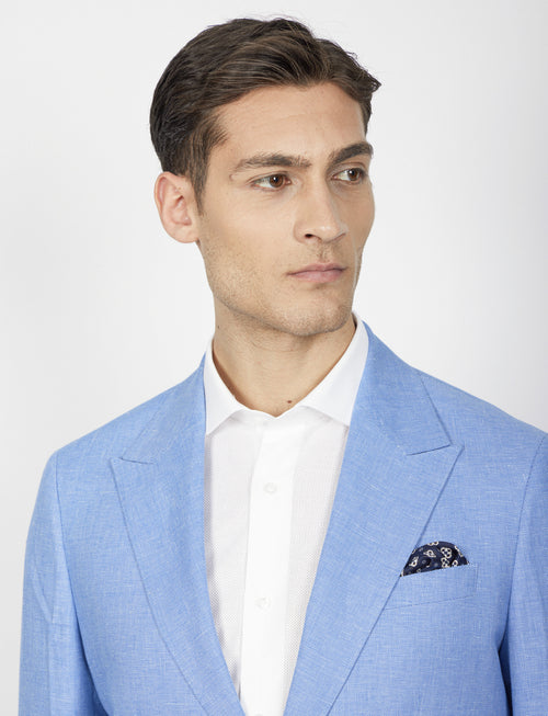 Giacca cotone e lino dobby