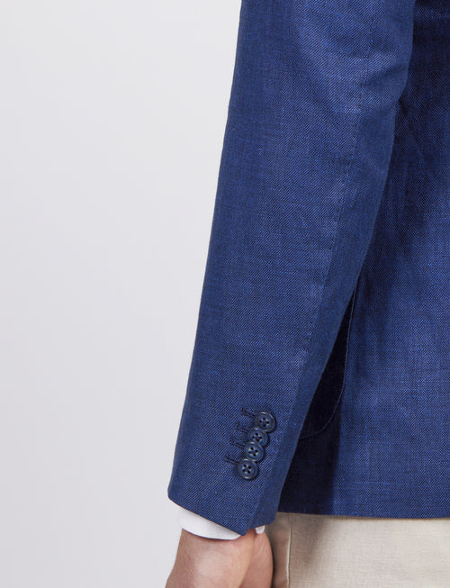 Giacca cotone e lino dobby